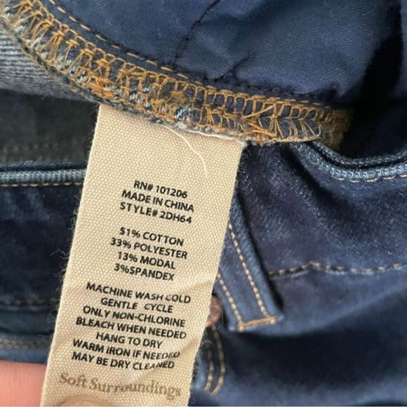 SOFT Surroundings The Ultimate Denim Relaxed Straight Jeans Nightfall Wash 5 - Picture 9 of 9